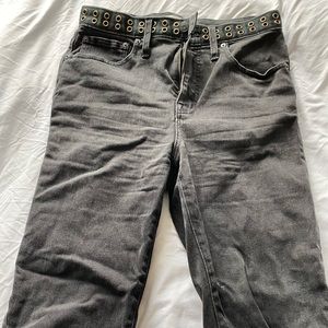 Madewell classic straight black jean, size 28